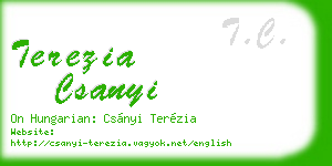 terezia csanyi business card