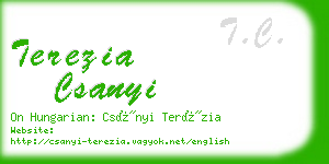 terezia csanyi business card